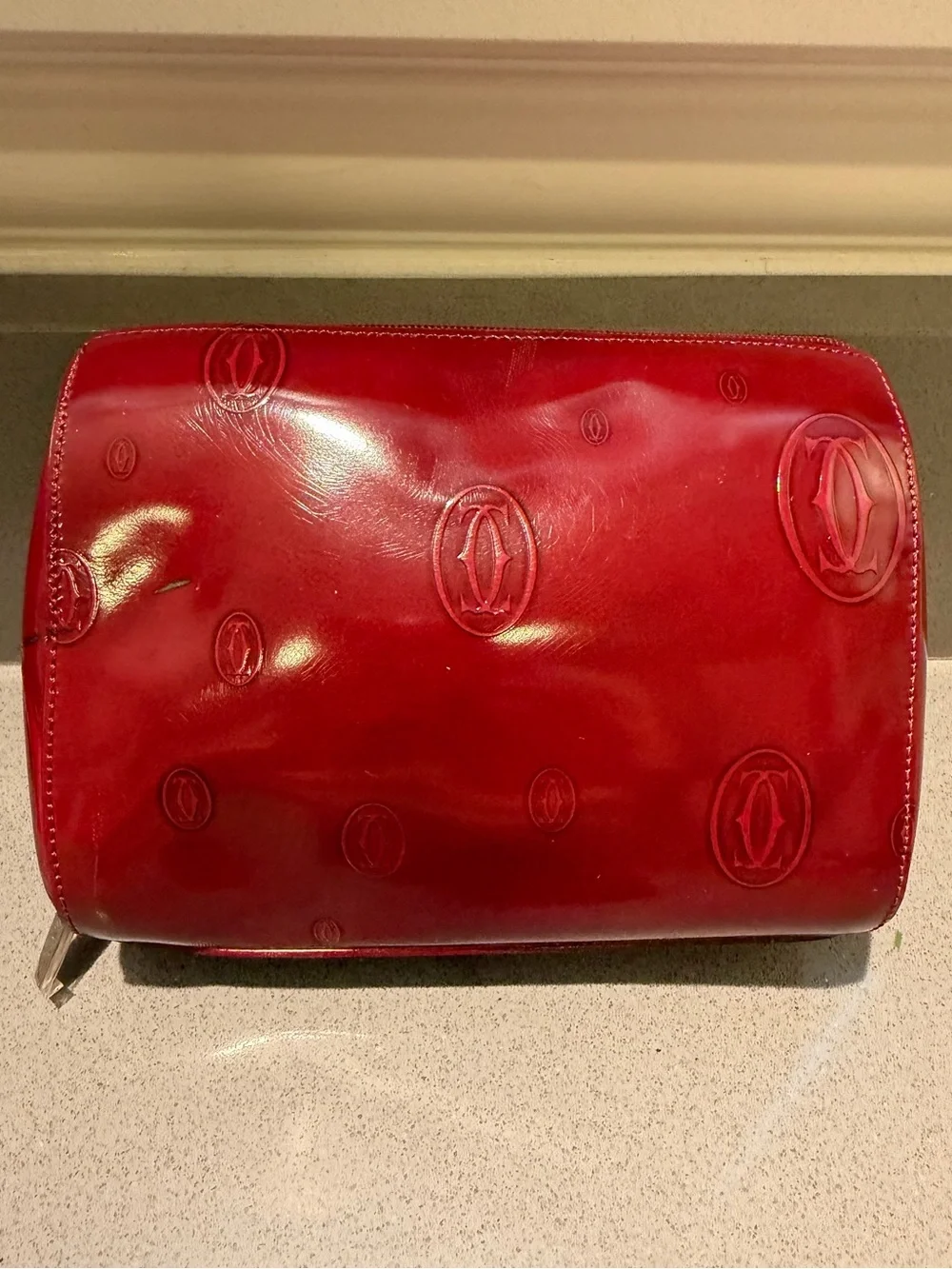 Vintage Cartier “Happy Birthday” Cosmetic Bag/Pouch